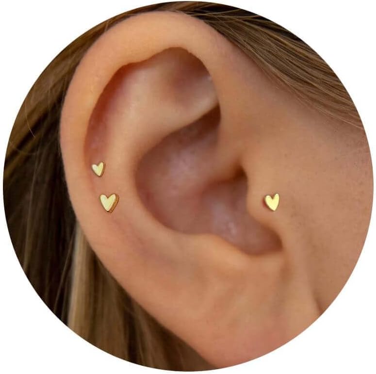Threadless Nose Tiny Cartilage Tragus Piercing Jewelry Conch Helix Stud - QIAO CrystalQIAO CrystalQIAO Crystal