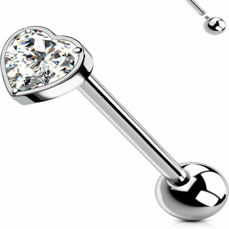 Titanium Tongue Piercing Jewelry, 14G Internaly Thread Tongue Rings