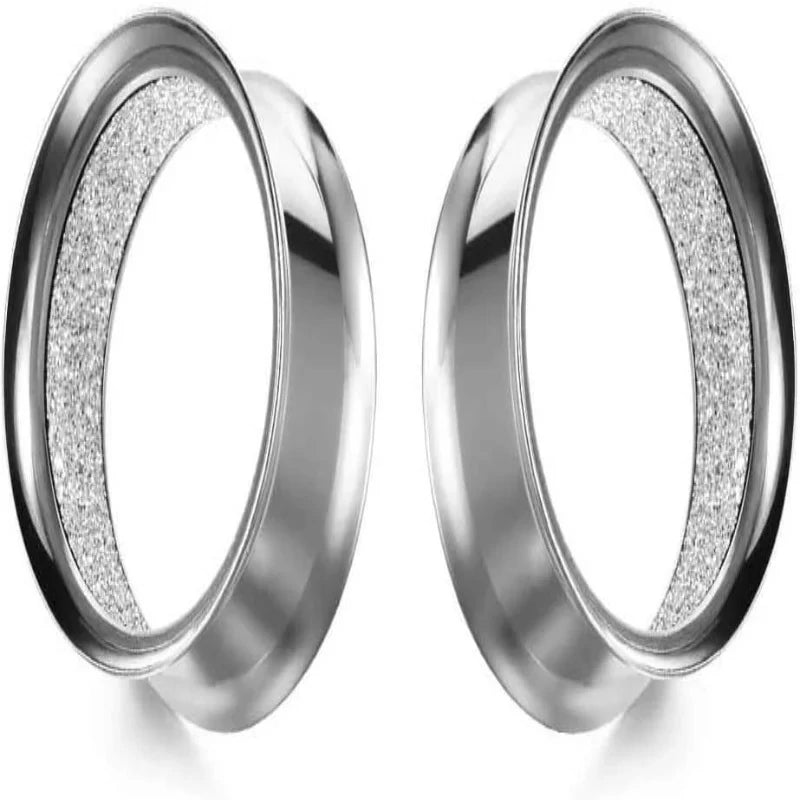 Upgrade Eyelet Tunnels And Plugs Flesh Ear Gauges Earrings Piercing Double Flared - QIAO CrystalQIAO CrystalQIAO Crystal