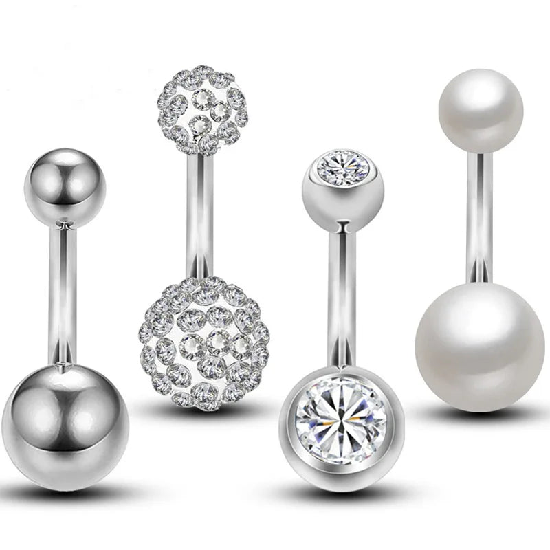 Wholesale 316L Stainless Steel Zircon Navel Nail Ring Body Accessories Designed for Wedding Engagement Parties - QIAO CrystalQIAO CrystalQIAO Crystal