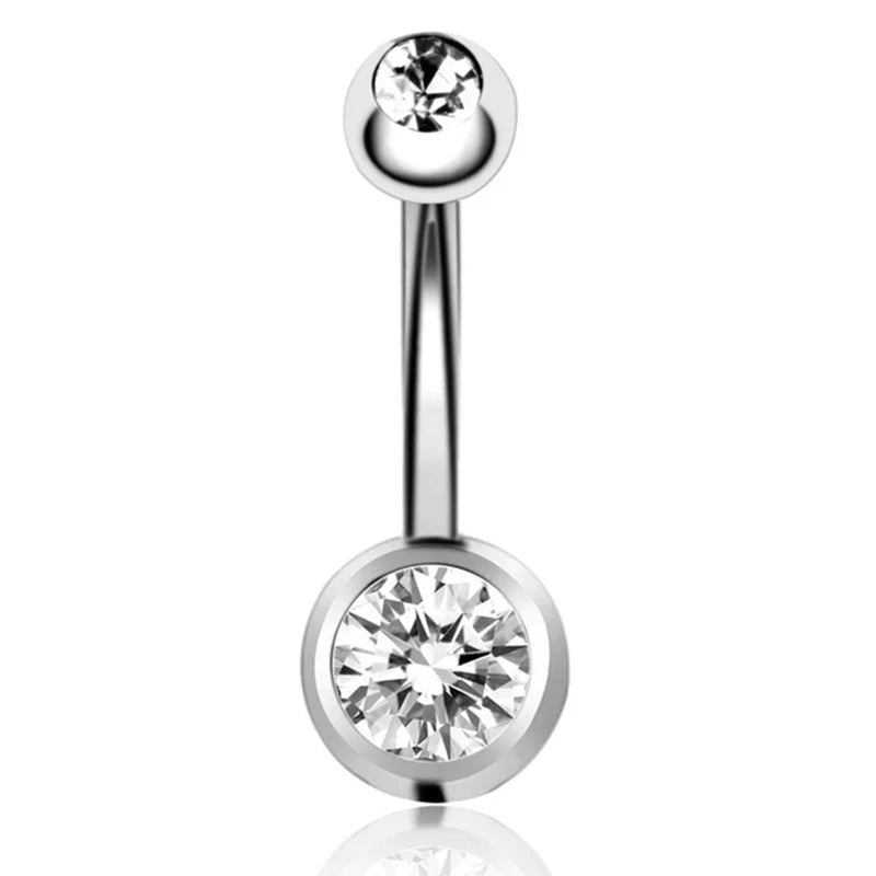 Wholesale 316L Stainless Steel Zircon Navel Nail Ring Body Accessories Designed for Wedding Engagement Parties - QIAO CrystalQIAO CrystalQIAO Crystal