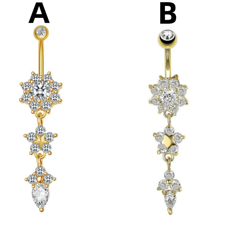 womens-crystal-ring-body-dangle-barbell-bar-belly-button-ring-gold-AB