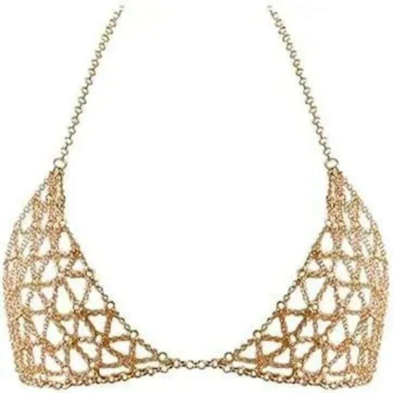 Women's Sexy Body Chain Multi layer Chest Chain Fashion Bra Chain Accessories