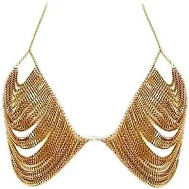 Women's Sexy Body Chain Multi layer Chest Chain Fashion Bra Chain Accessories