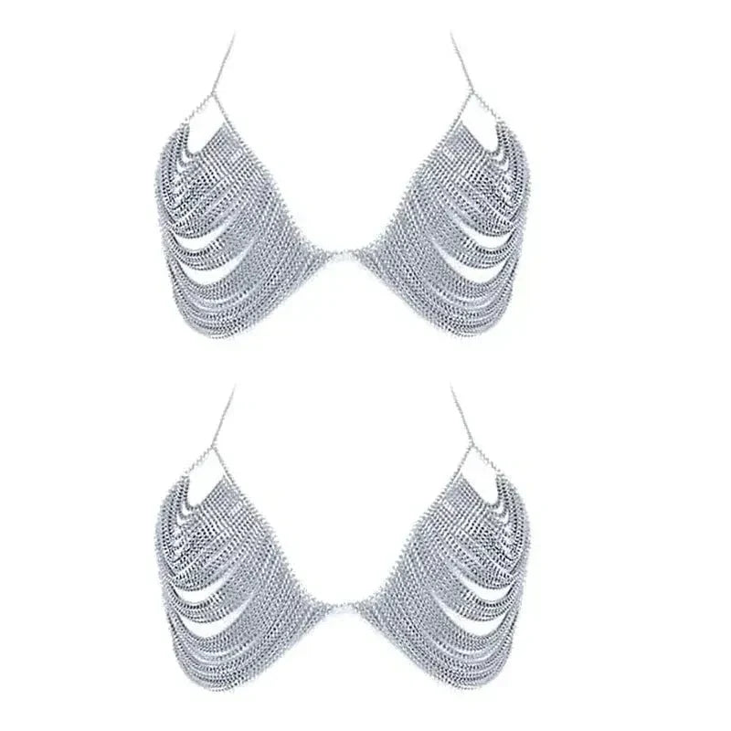 Women's Sexy Body Chain Multi layer Chest Chain Fashion Bra Chain Accessories