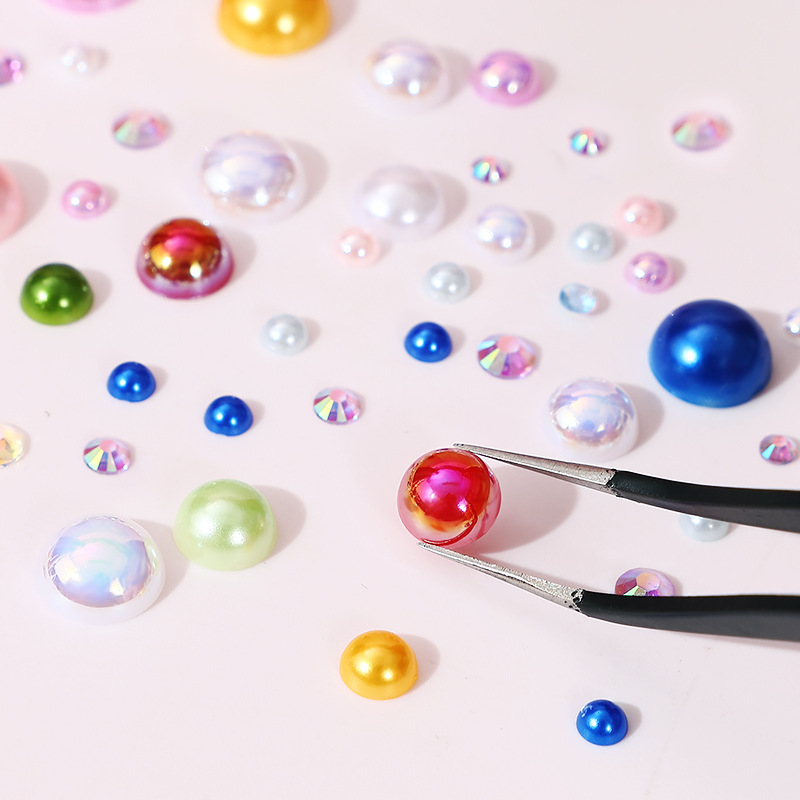 flat back glass beads